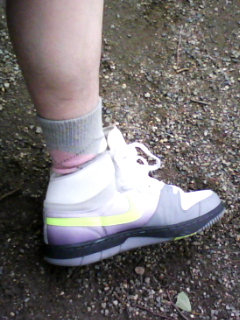 ハイカットのバスケットシューズ